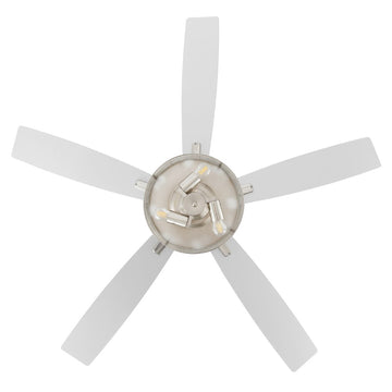 Max 52" Farmhouse Industrial Iron/Wood Mobile-App/Remote-Controlled LED Ceiling Fan